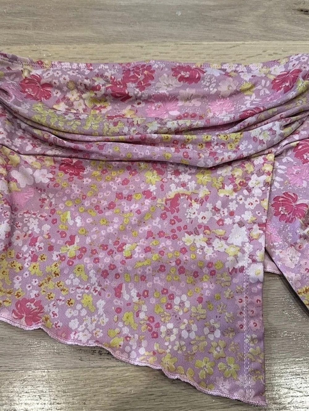 Pink Floral crop tops